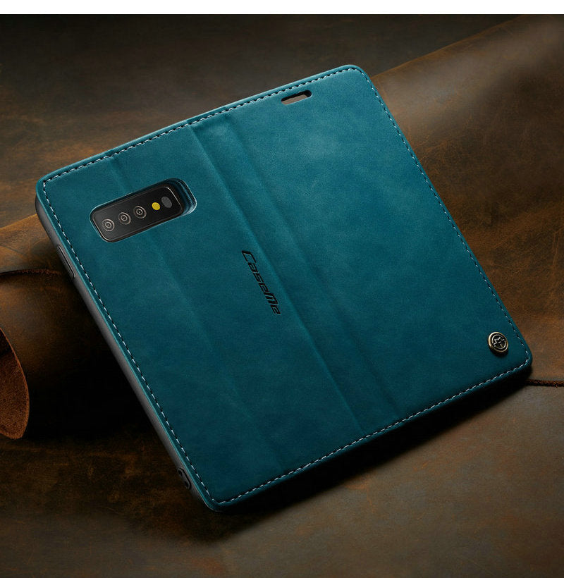 Samsung Galaxy S10 / S10E / S10 Plus Magnetic Wallet Leather Case - Perfenq