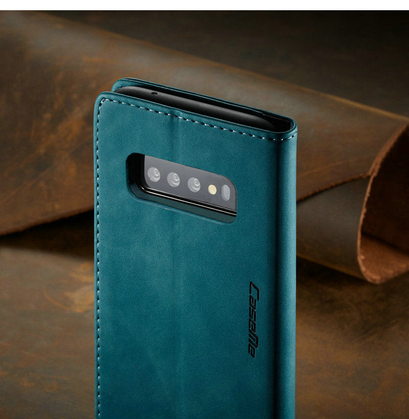 Samsung Galaxy S10 / S10E / S10 Plus Magnetic Wallet Leather Case - Perfenq