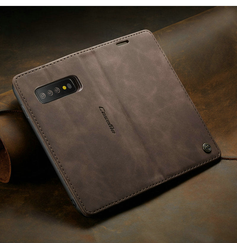 Samsung Galaxy S10 / S10E / S10 Plus Magnetic Wallet Leather Case - Perfenq