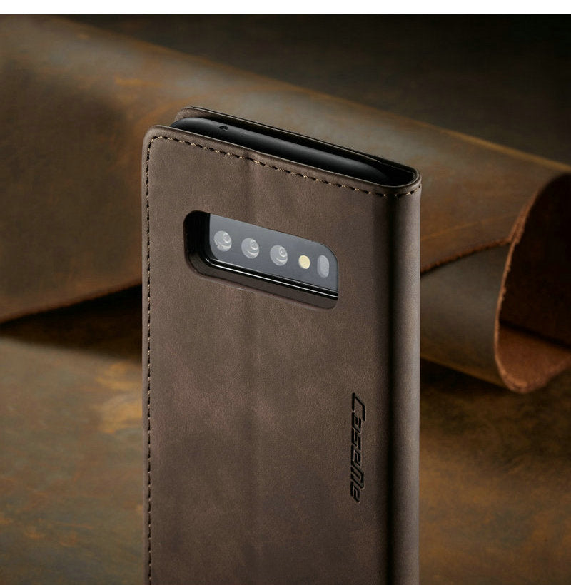 Samsung Galaxy S10 / S10E / S10 Plus Magnetic Wallet Leather Case - Perfenq