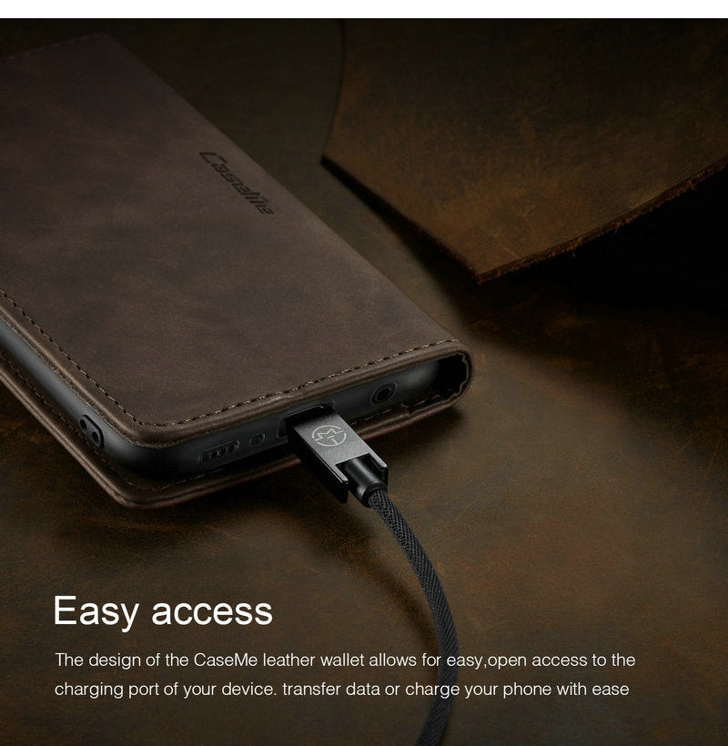 Samsung Galaxy S10 / S10E / S10 Plus Magnetic Wallet Leather Case - Perfenq