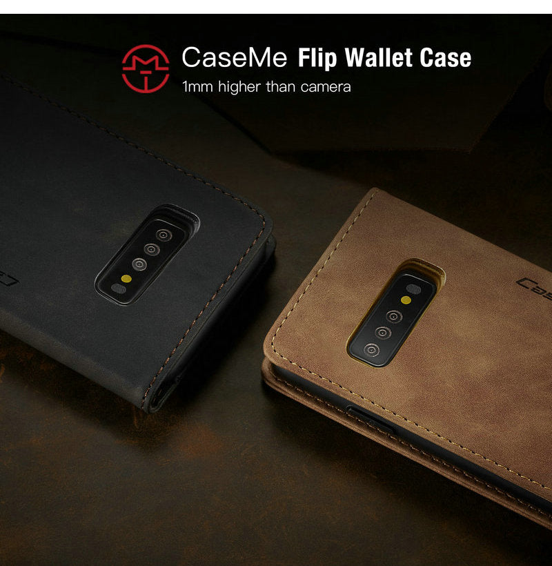 Samsung Galaxy S10 / S10E / S10 Plus Magnetic Wallet Leather Case - Perfenq
