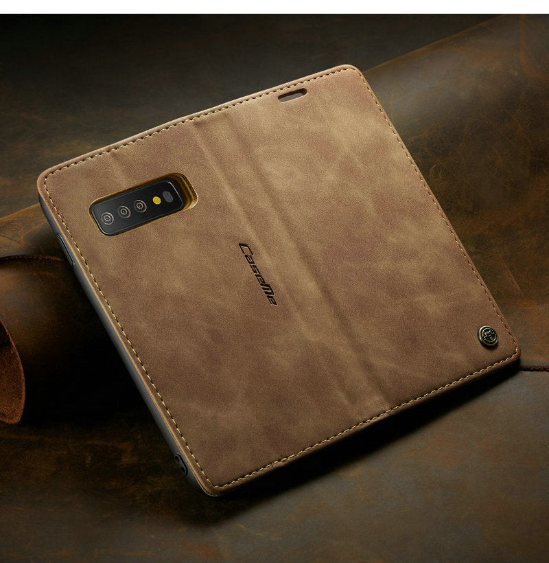 Samsung Galaxy S10 / S10E / S10 Plus Magnetic Wallet Leather Case - Perfenq
