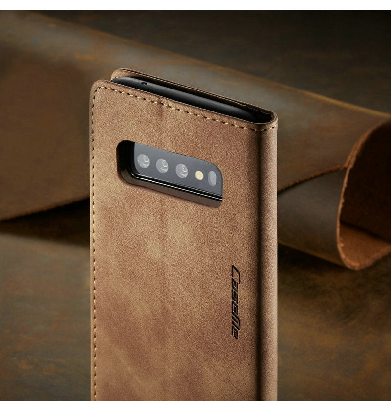 Samsung Galaxy S10 / S10E / S10 Plus Magnetic Wallet Leather Case - Perfenq