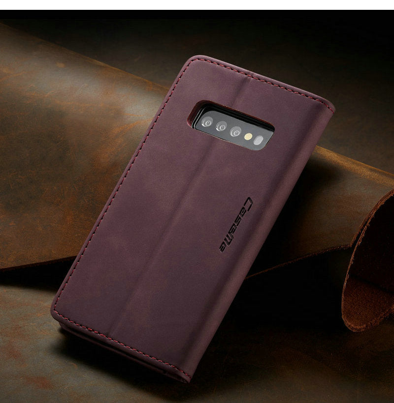 Samsung Galaxy S10 / S10E / S10 Plus Magnetic Wallet Leather Case - Perfenq