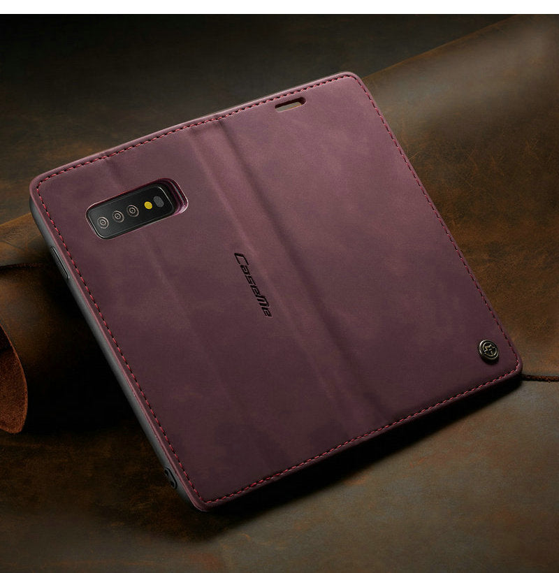 Samsung Galaxy S10 / S10E / S10 Plus Magnetic Wallet Leather Case - Perfenq