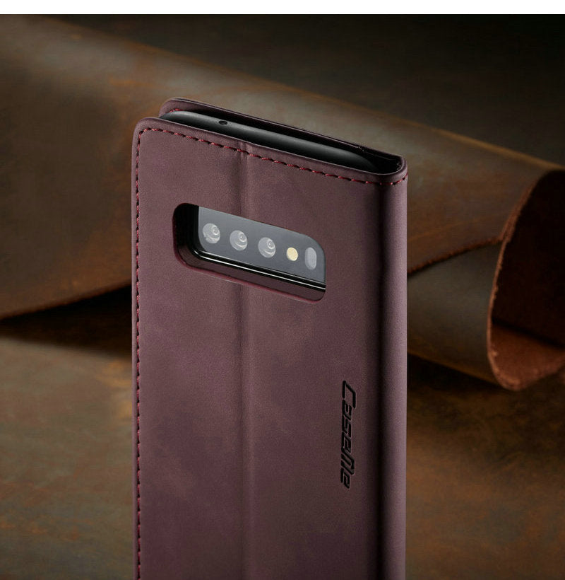 Samsung Galaxy S10 / S10E / S10 Plus Magnetic Wallet Leather Case - Perfenq