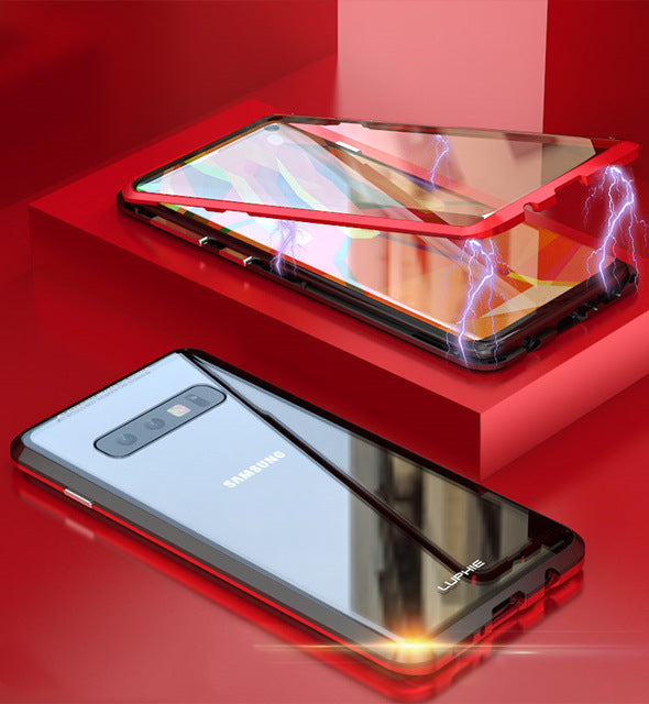 360 Degree Full Magnetic Case For Samsung Galaxy S10 S10 Plus Cover Front Back Glass Case For Galaxy S10 Magnet Case - Perfenq