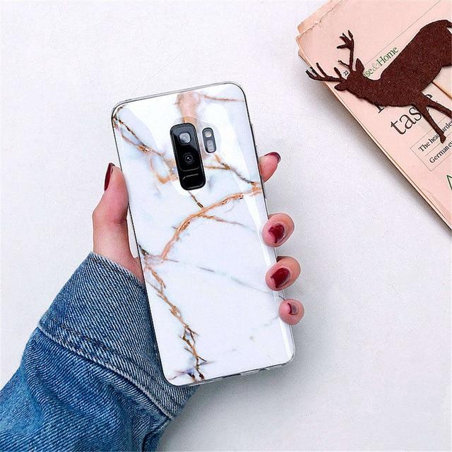 Luxury Marble Phone Case For Samsung Galaxy S10 S10E S9 S8 Plus S7 edge Case Silicone Cover For Samsung Galaxy Note 9 8 Case - Perfenq