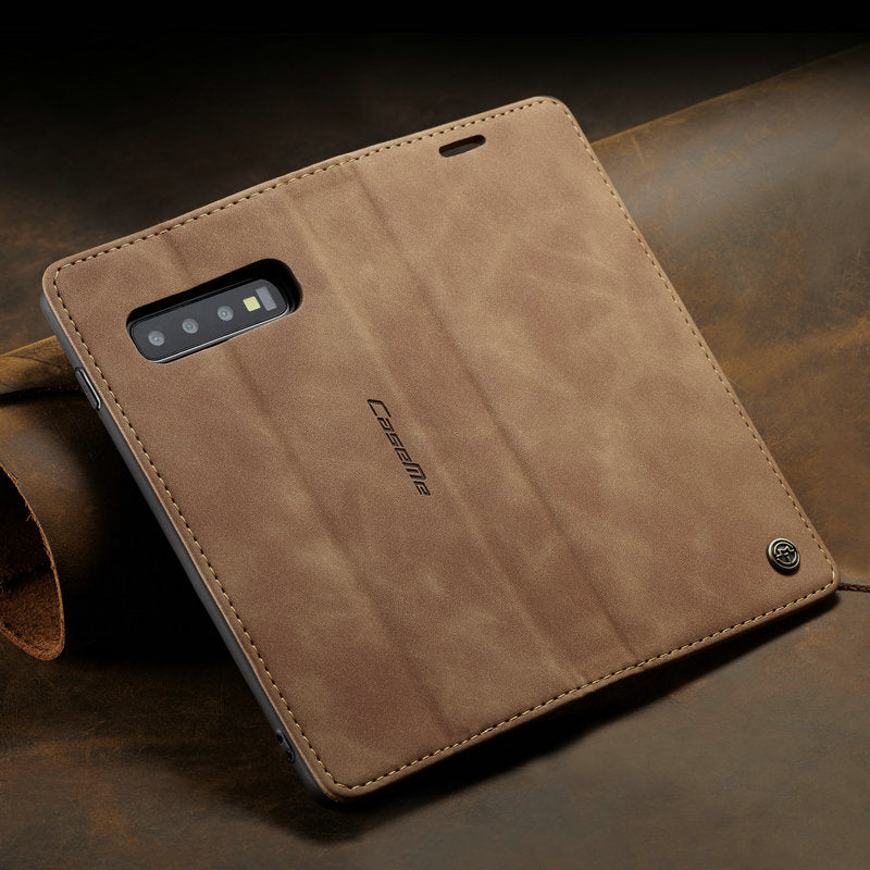 Samsung Galaxy S10 / S10E / S10 Plus Magnetic Wallet Leather Case - Perfenq