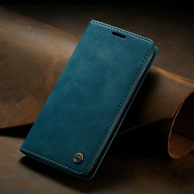 Samsung Galaxy S10 / S10E / S10 Plus Magnetic Wallet Leather Case - Perfenq