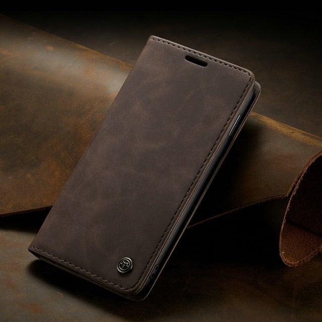 Samsung Galaxy S10 / S10E / S10 Plus Magnetic Wallet Leather Case - Perfenq