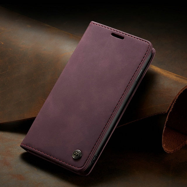 Samsung Galaxy S10 / S10E / S10 Plus Magnetic Wallet Leather Case - Perfenq