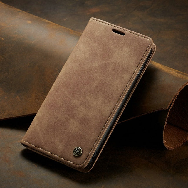 Samsung Galaxy S10 / S10E / S10 Plus Magnetic Wallet Leather Case - Perfenq