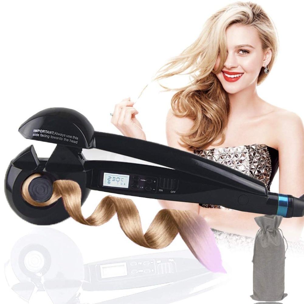 WXB Professional hair styling tools curler wand Female automatic LCD magic wrench ceramic heating care wave tool LCD display - Perfenq