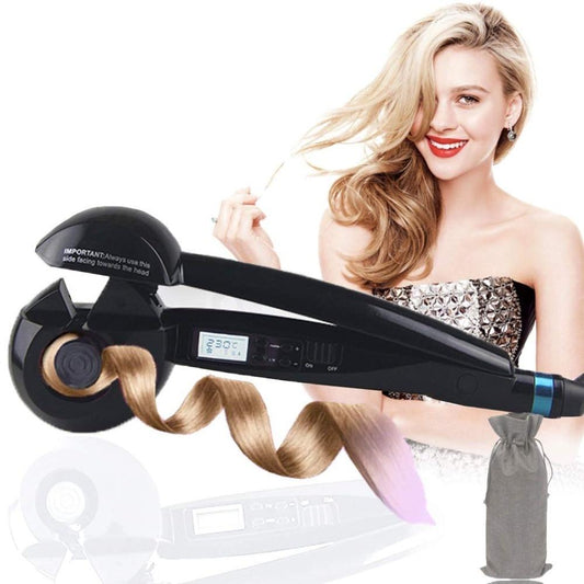 WXB Professional hair styling tools curler wand Female automatic LCD magic wrench ceramic heating care wave tool LCD display - Perfenq