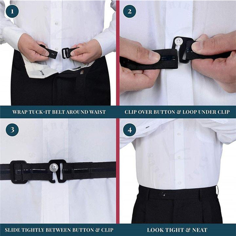 Slunk™ Easy Shirt Stay Adjustable Belt - Perfenq