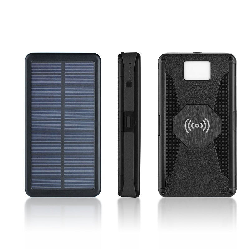 Water-Resistant Solar Wireless Powerbank 20000 mAh - Perfenq