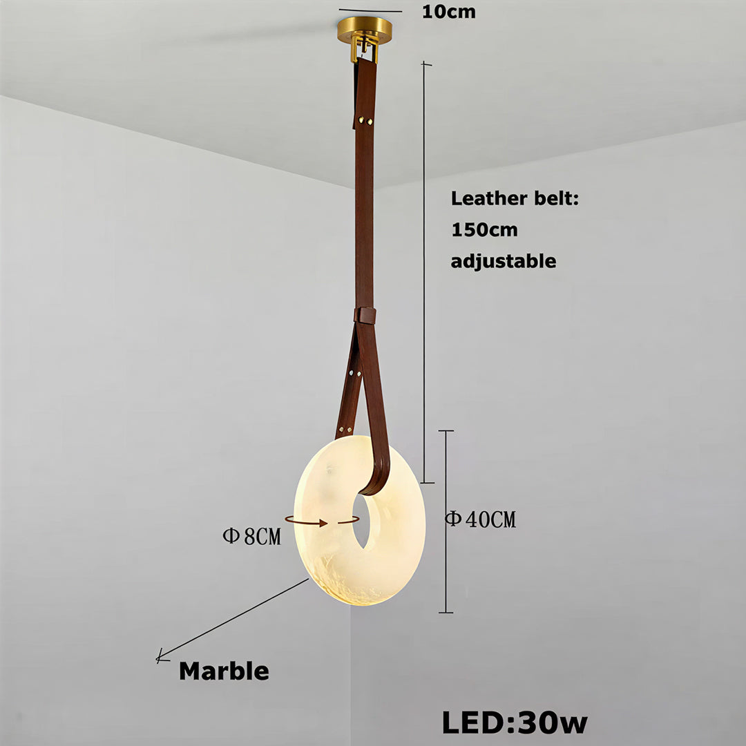 Best Copper, Leather & Marble Pendant Light for Luxury Living Rooms