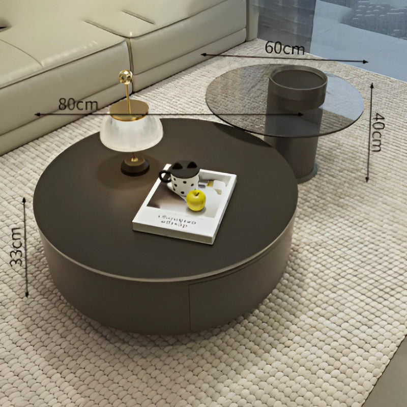 Stylish Minimalist Coffee Table Nordic Luxury Round Design for Living Room Aesthetic