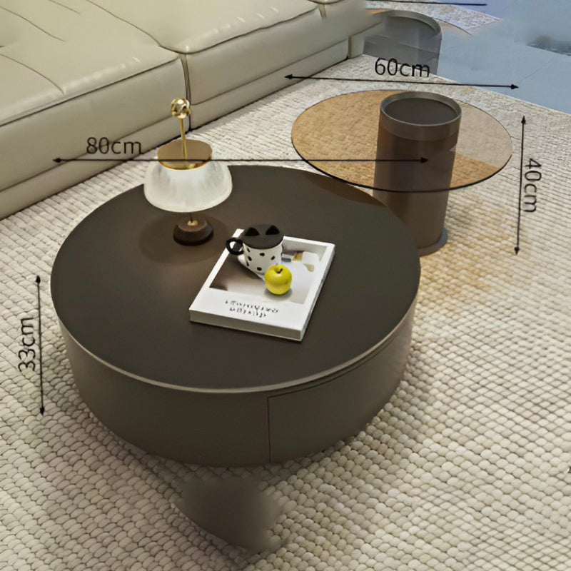 Stylish Minimalist Coffee Table Nordic Luxury Round Design for Living Room Aesthetic