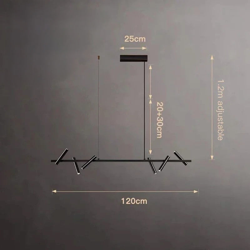 Italian Designer Round Ring Chandelier Modern Black Pendant Light for Dining & Living Spaces