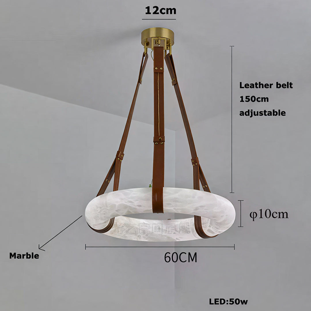 Best Copper, Leather & Marble Pendant Light for Luxury Living Rooms