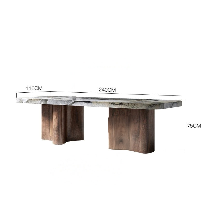 Luxury Natural Stone Dining Table With Italian Minimalist Design