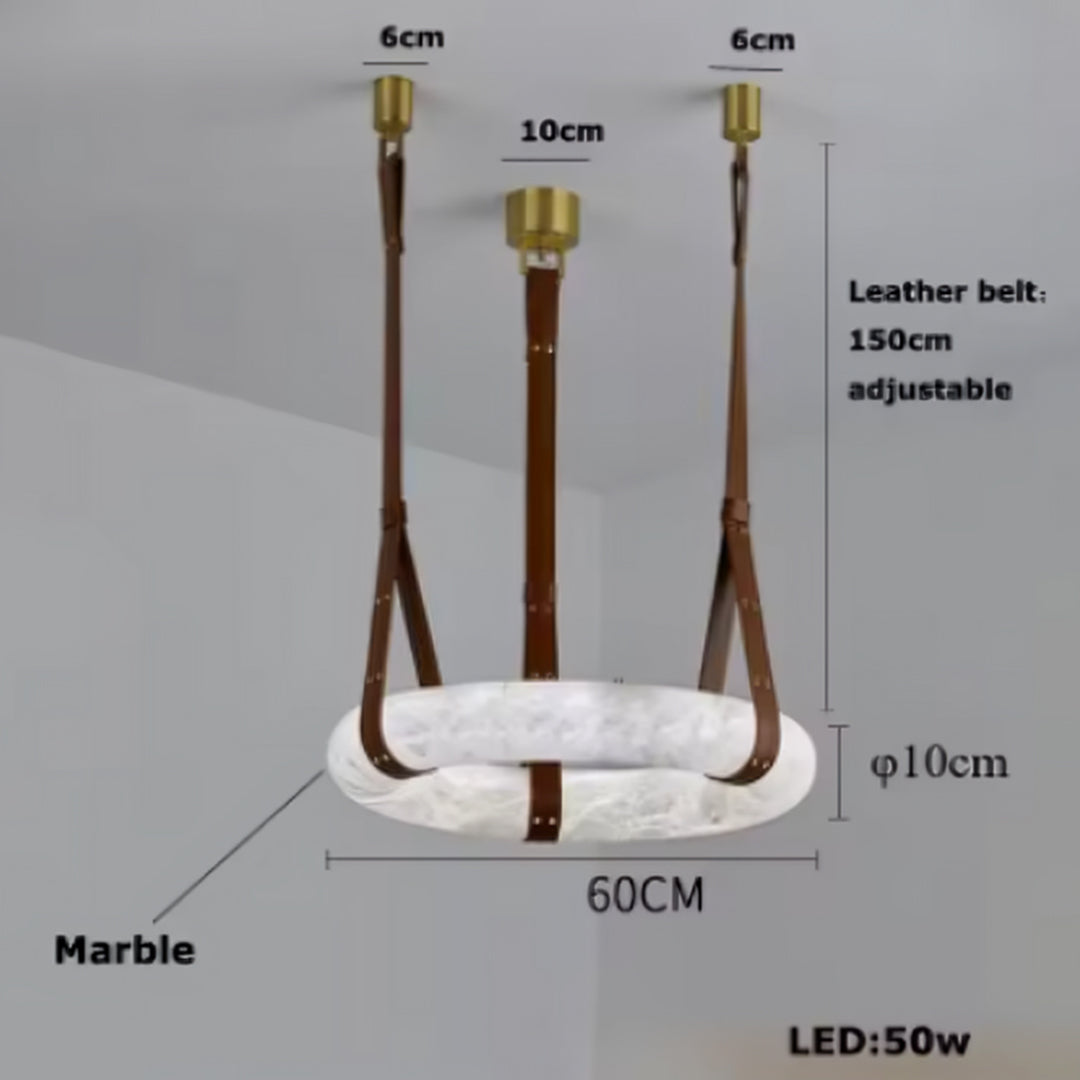 Best Copper, Leather & Marble Pendant Light for Luxury Living Rooms