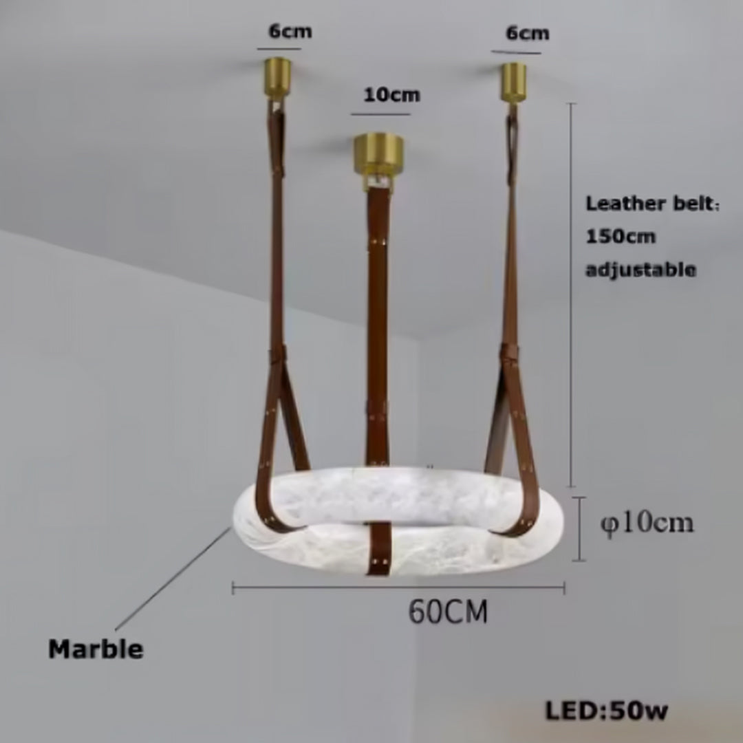 Best Copper, Leather & Marble Pendant Light for Luxury Living Rooms