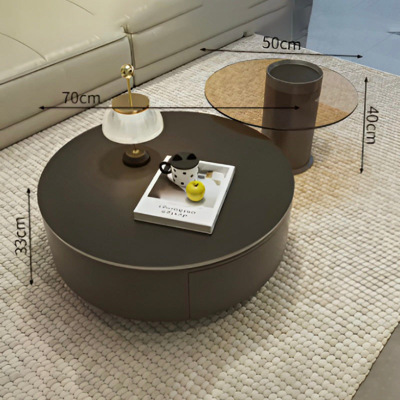 Stylish Minimalist Coffee Table Nordic Luxury Round Design for Living Room Aesthetic