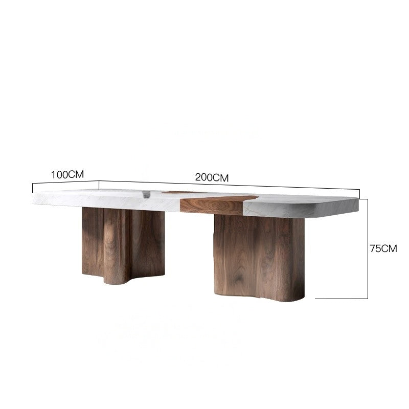 Luxury Natural Stone Dining Table With Italian Minimalist Design