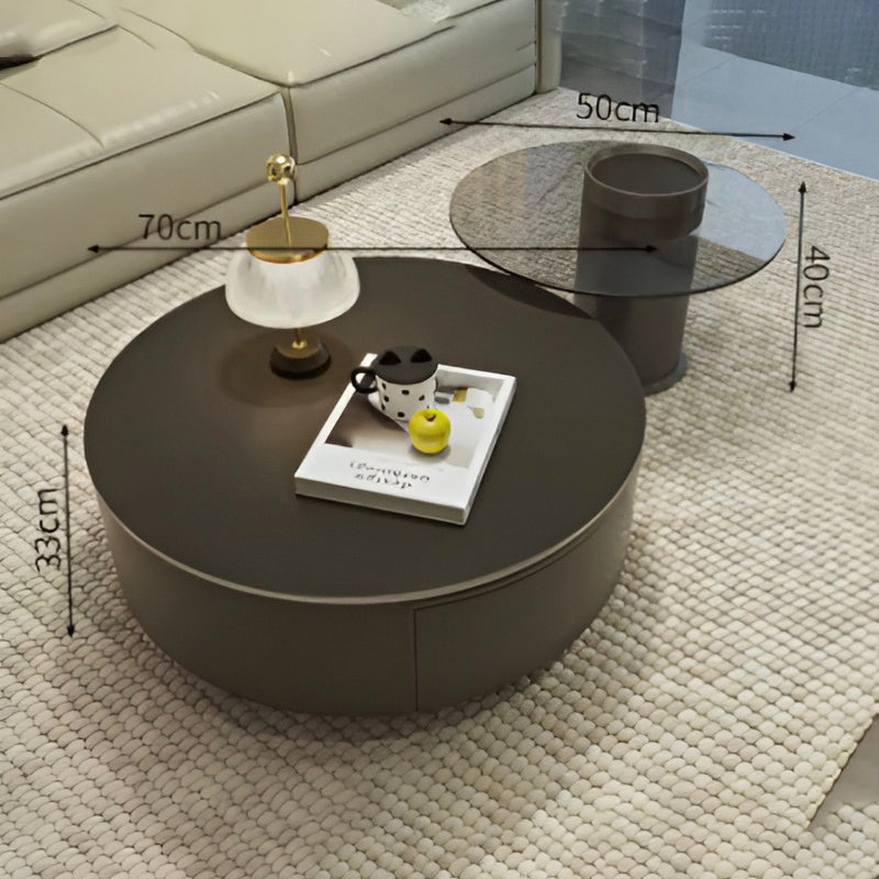 Stylish Minimalist Coffee Table Nordic Luxury Round Design for Living Room Aesthetic