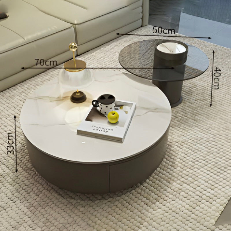Stylish Minimalist Coffee Table Nordic Luxury Round Design for Living Room Aesthetic