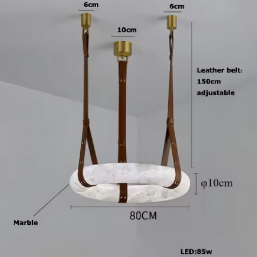 Best Copper, Leather & Marble Pendant Light for Luxury Living Rooms