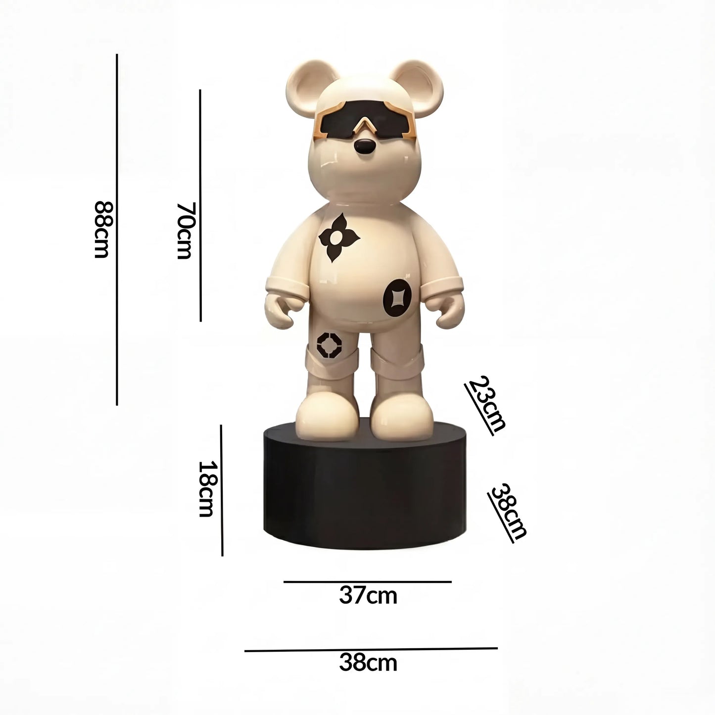 Designer Violent Bear Statue Premium Living Room TV Cabinet Decoration