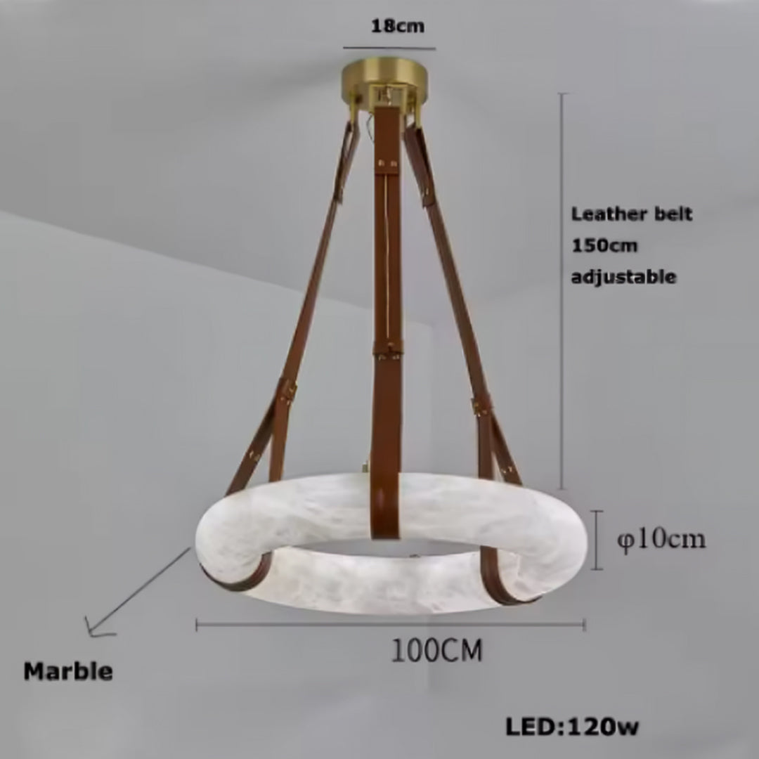 Best Copper, Leather & Marble Pendant Light for Luxury Living Rooms