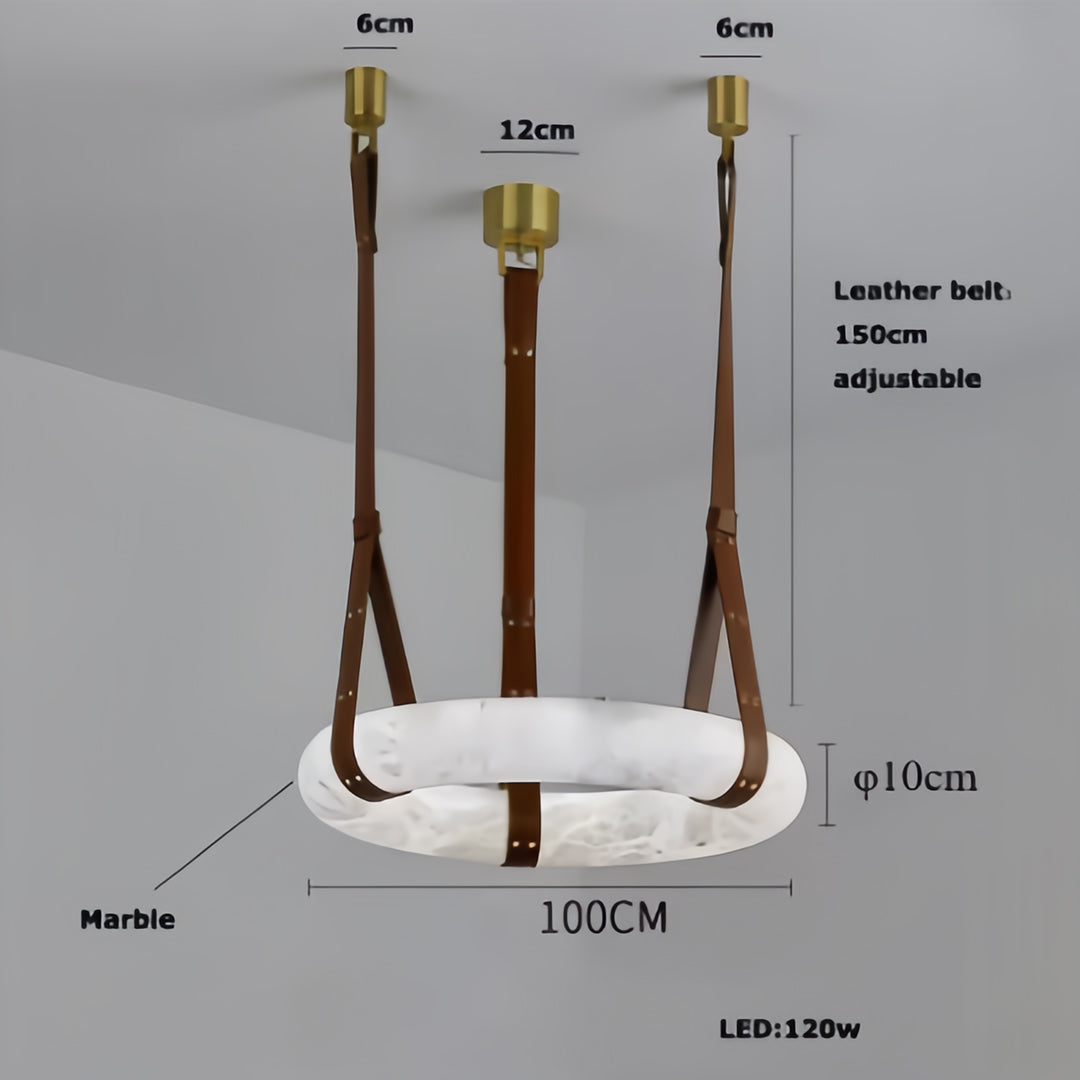 Best Copper, Leather & Marble Pendant Light for Luxury Living Rooms