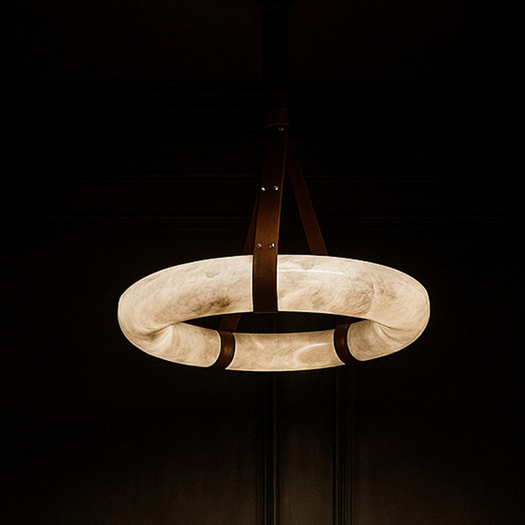 Best Copper, Leather & Marble Pendant Light for Luxury Living Rooms