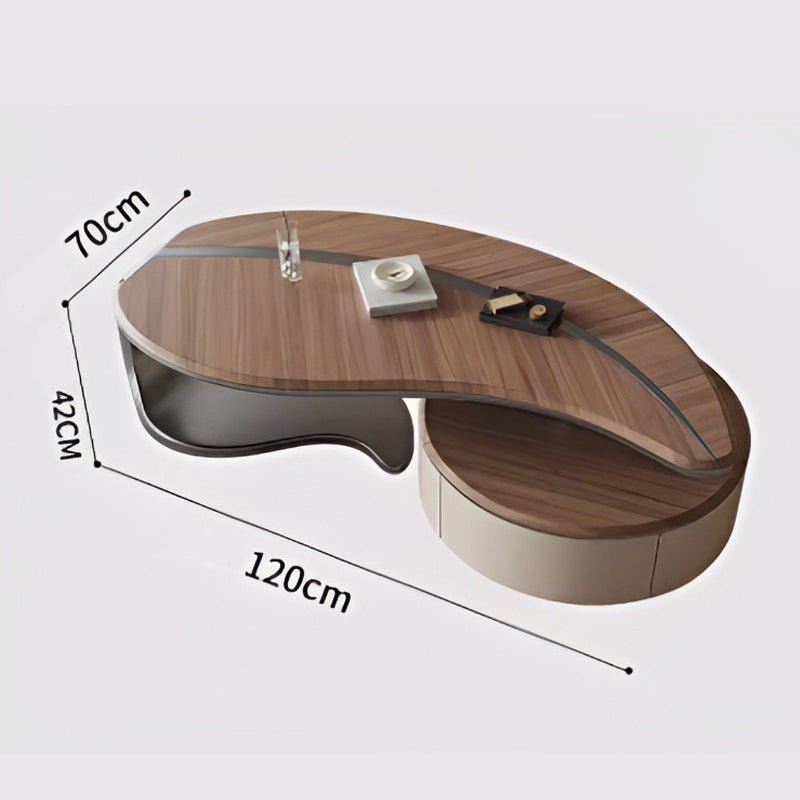 Storage Ready Wooden Coffee Table  Modern Luxury Nordic Centerpiece for Home