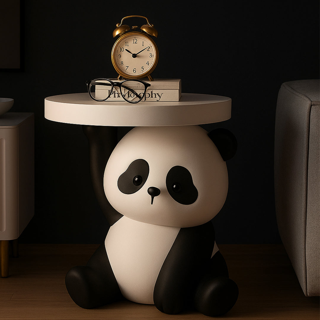 Resin Panda Design Living Room Side Table for Living Room Decor – PerfenQ