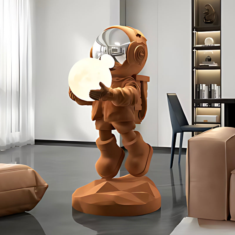 Luminous Astronaut Figurine – Resin Sculpture for Living Room, Bedroom, or Children’s Room Decor