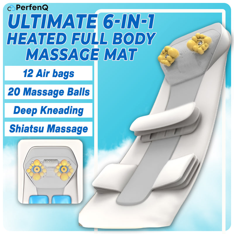 Ultimate 6-in-1 Heated Full Body Massage Mat for Neck, Shoulders, Waist, and Legs Relaxation