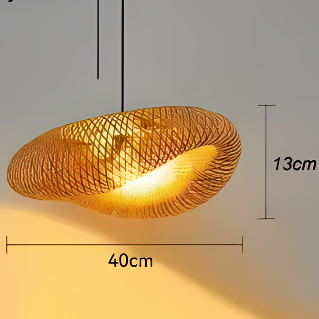 Handmade Bamboo Chandelier 40–80cm Hanging Lamp for Dining & Living Rooms