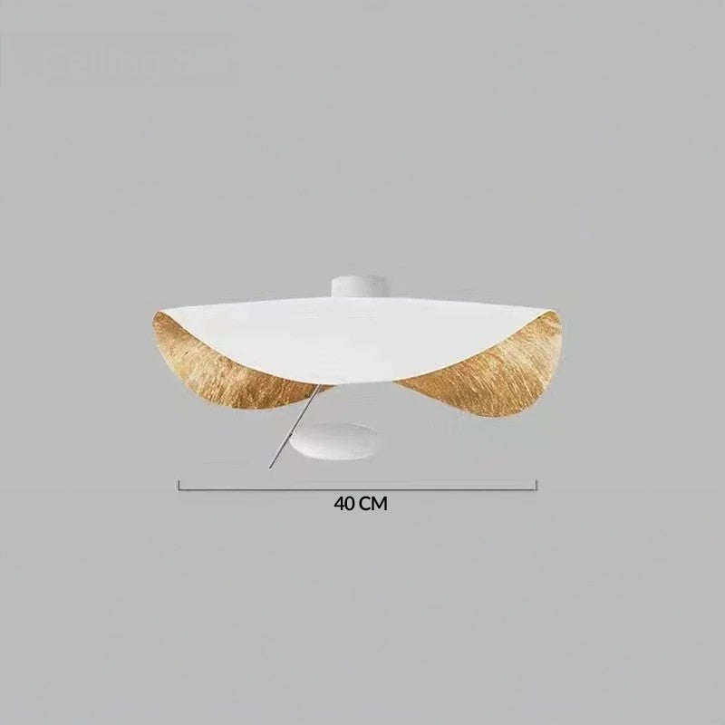 Modern Curved Chandelier French Hat Art Design LED Pendant Light for Living Rooms & Restaurants