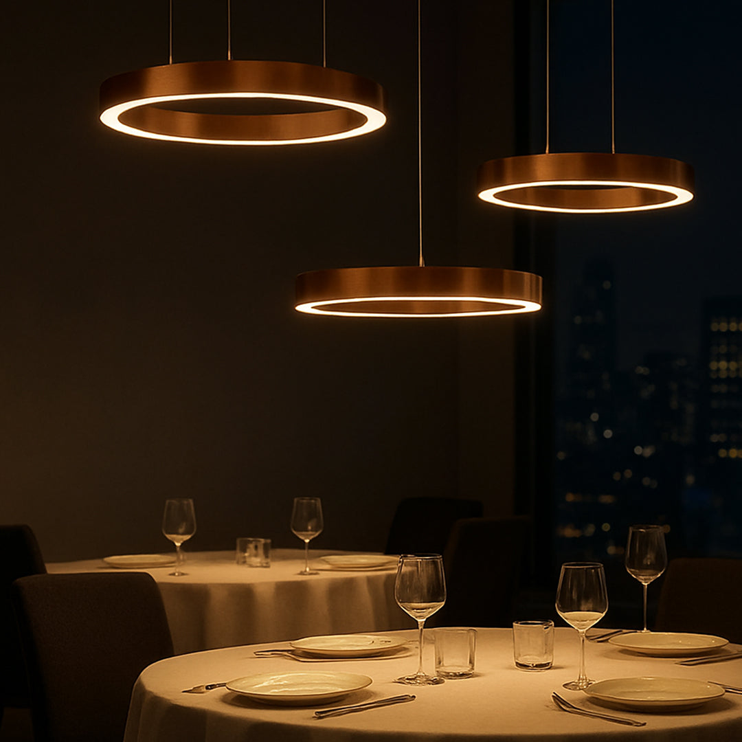 Stylish Modern Round Ring Lamps for interiors and living spaces