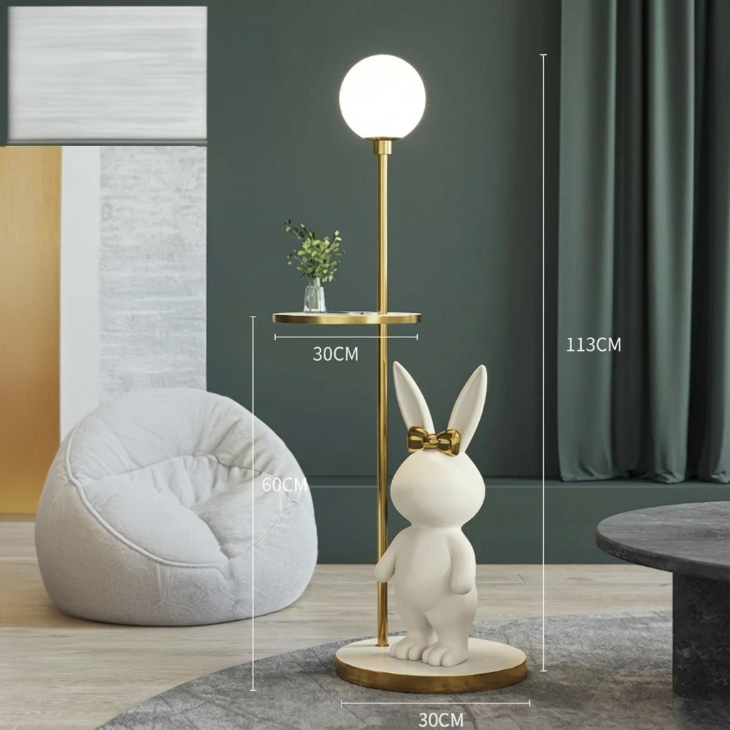 Modern Decorative Rabbit Floor Lamp LED Bedside & Room Atmosphere Light