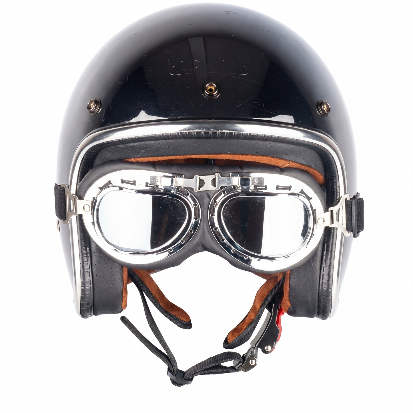 High Gloss Mirror Finish Silver Chrome Helmet for Bold Riders