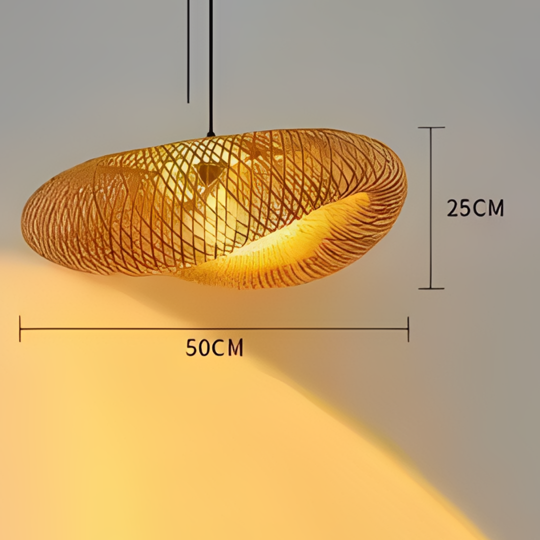 Handmade Bamboo Chandelier 40–80cm Hanging Lamp for Dining & Living Rooms