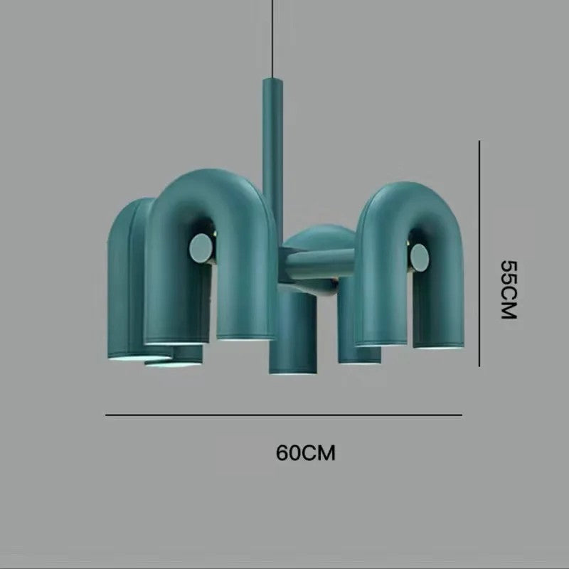 Modern U-Shaped Chandelier Minimalist Pendant Lamp for Kid's Rooms, Living Room & Bedroom Decor